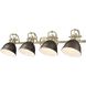 Duncan 4 Light 33.5 inch Aged Brass Bath Vanity Light Wall Light in Rubbed Bronze