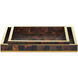 Casey Natural and Brass Trays, Set of 2