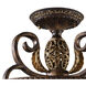 Regency 3 Light 18.5 inch Burnt Bronze Semi Flush Mount Ceiling Light