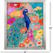 Floral Peacock 32 X 26 inch Non-Glass Framed Art, Propac
