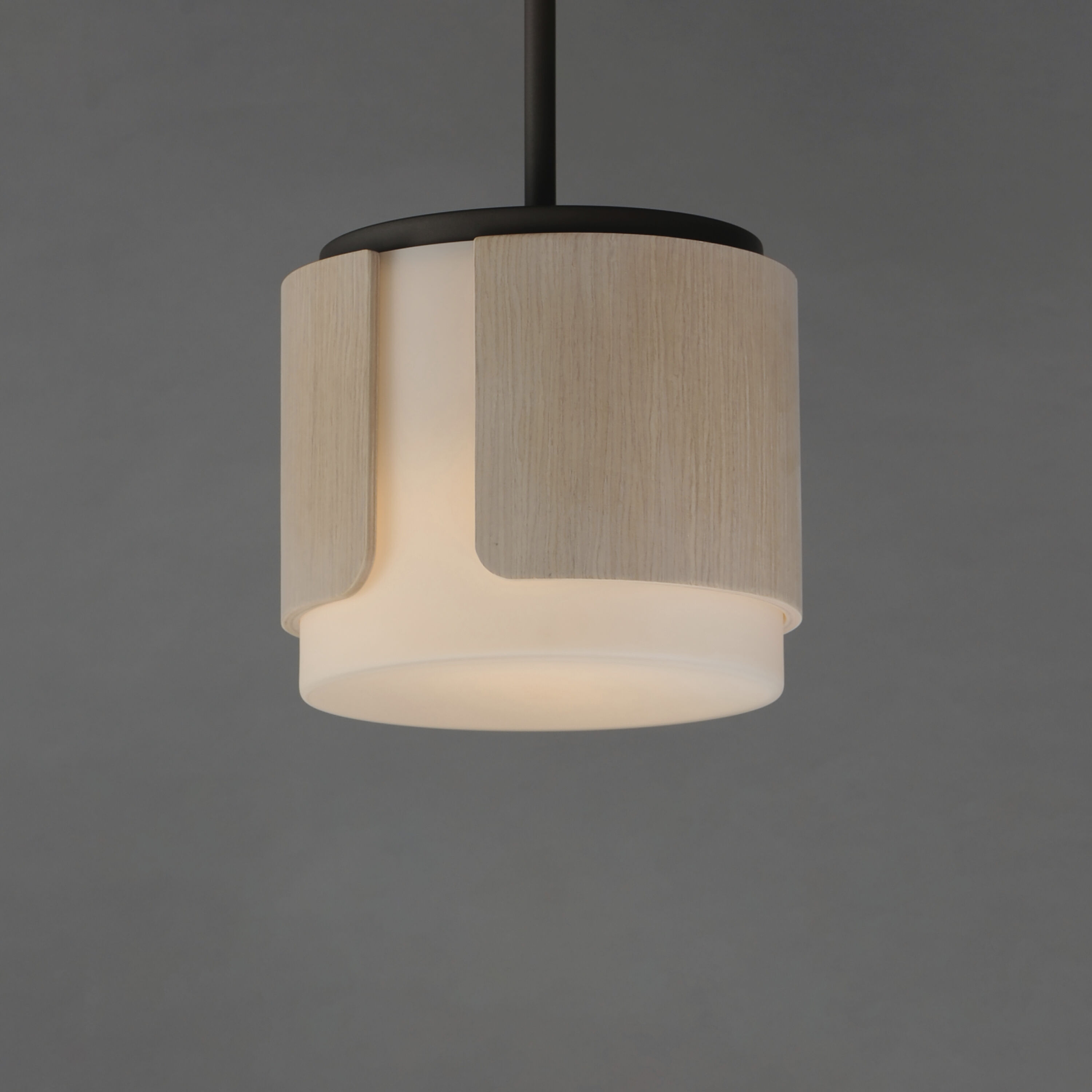 Draughtsman 2 Light 10 inch Natural WoodandCharcoal Flush Mount Ceiling Light in Satin White, Natural Wood and Charcoal