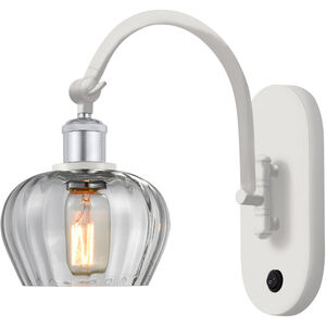 Ballston Fenton 1 Light 7 inch White and Polished Chrome Sconce Wall Light
