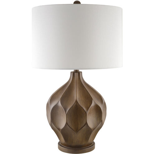 Zealand 26.5 inch 100 watt Brown Accent Table Lamp Portable Light