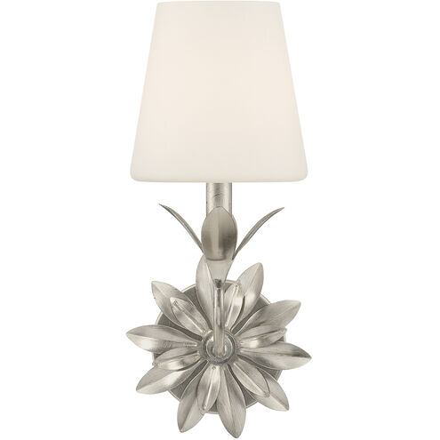 Broche 1 Light 8 inch Antique Silver Bath Vanity Light Wall Light