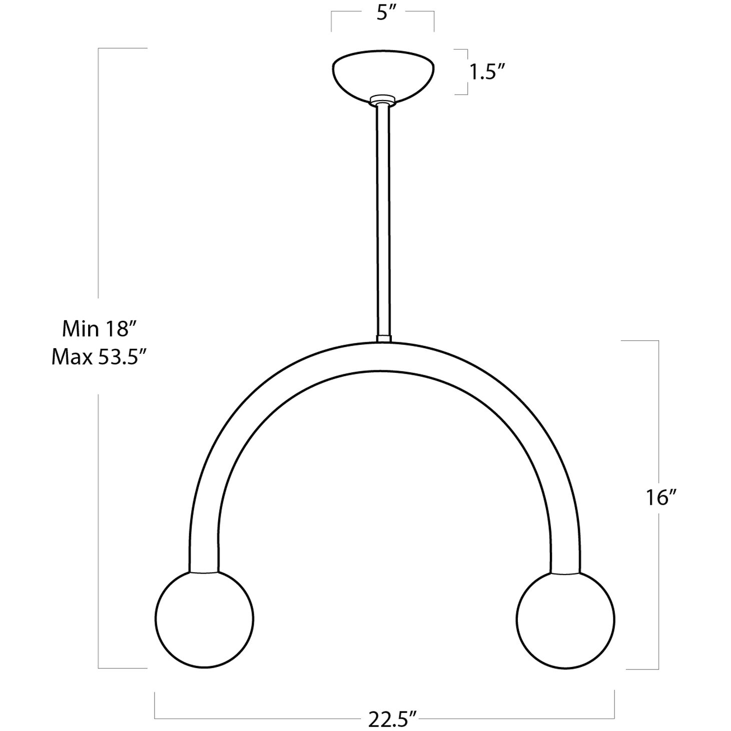 Happy LED 22.5 inch Polished Nickel Pendant Ceiling Light, Small