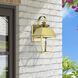 Wentworth 1 Light 12.5 inch Natural Brass Outdoor Small Wall Lantern