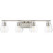 Geode 4 Light 31.25 inch Satin Nickel Bath Vanity Wall Light