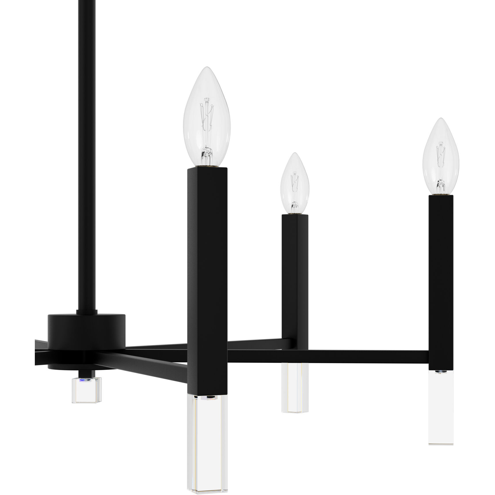 Sunjai 6 Light 30 inch Matte Black Chandelier Ceiling Light
