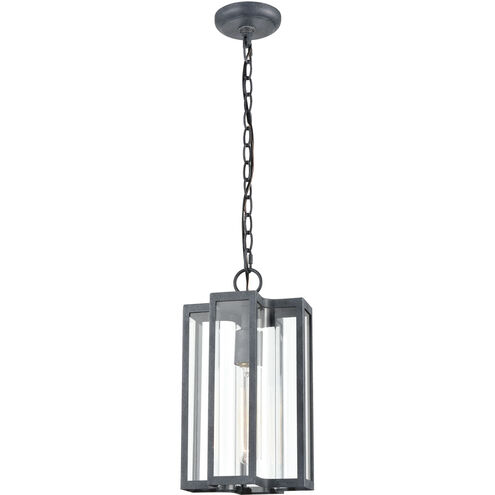 Bianca 8 inch 100.00 watt Aged Zinc Outdoor Pendant