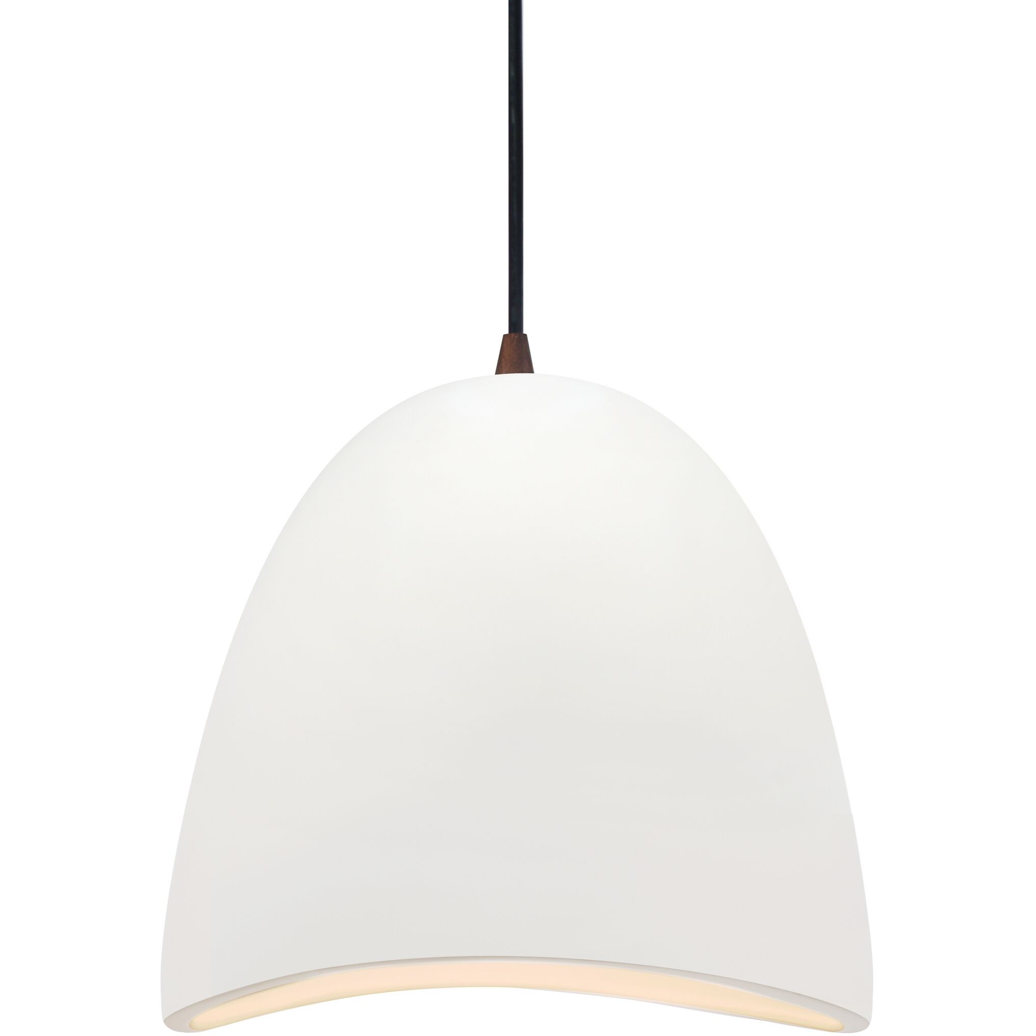 Radiance Collection - Brisa Pendant Ceiling Light in Matte Black, Black Cord, Replaceable Bulb, Bisque, 9W x 8.75H, Form+Finish+Function