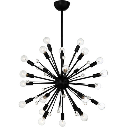 Galea 24 Light 23 inch Matte Black Chandelier Ceiling Light, Essentials