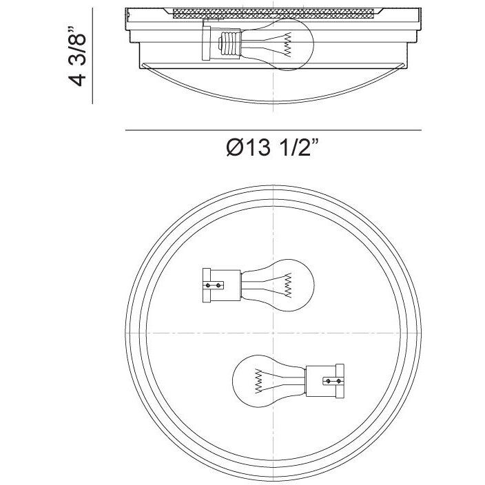 Fresh Colonial 2 Light 13 inch Aged Gold Brass Flush Mount Ceiling Light
