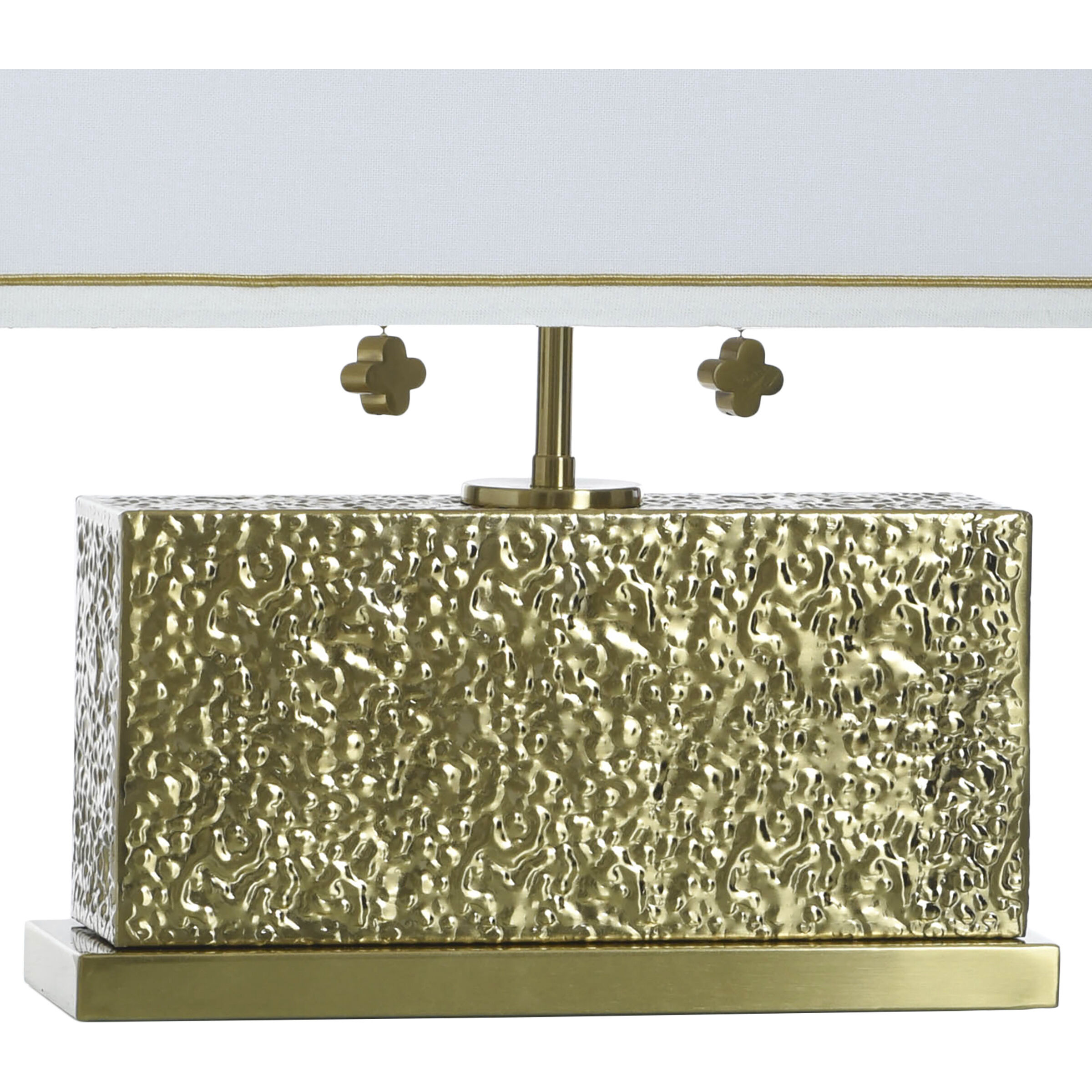 Eleanora 17 inch 60 watt Hammered Steel Table Lamp Portable Light