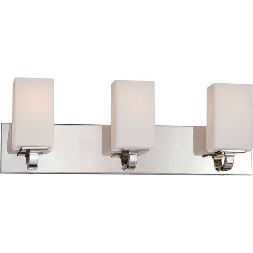 Vista 3 Light 23 inch Polished Nickel Vanity Light Wall Light