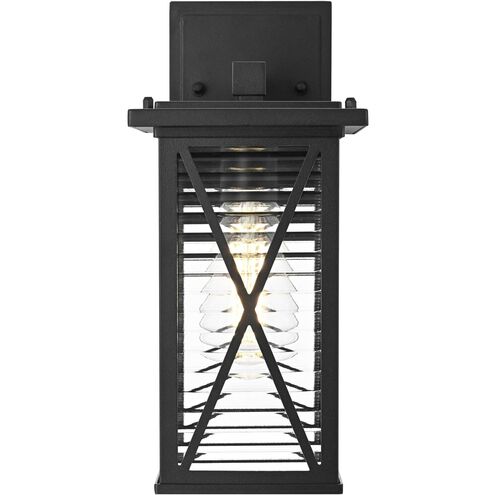 Jada 1 Light 12 inch Black Outdoor Wall Sconce