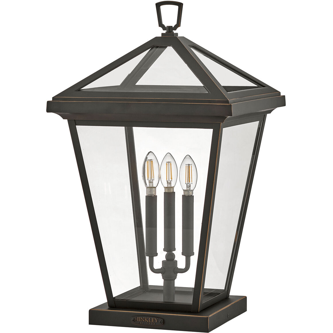 Alford Place 3 Light 25.75 inch Oil Rubbed Bronze Outdoor Pier Mount, Estate Series