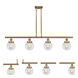 Ballston Beacon LED 48 inch Brushed Brass Island Light Ceiling Light in Clear Glass