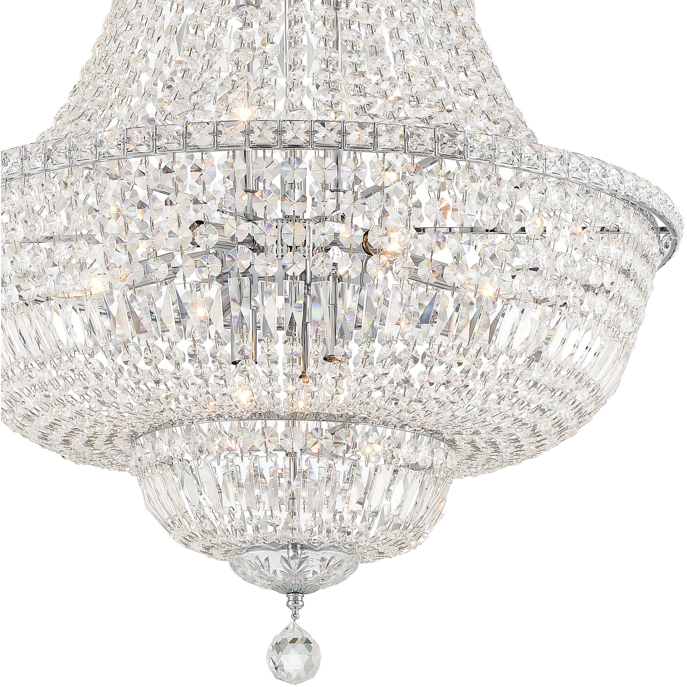 Roslyn 15 Light 28 inch Polished Chrome Chandelier Ceiling Light