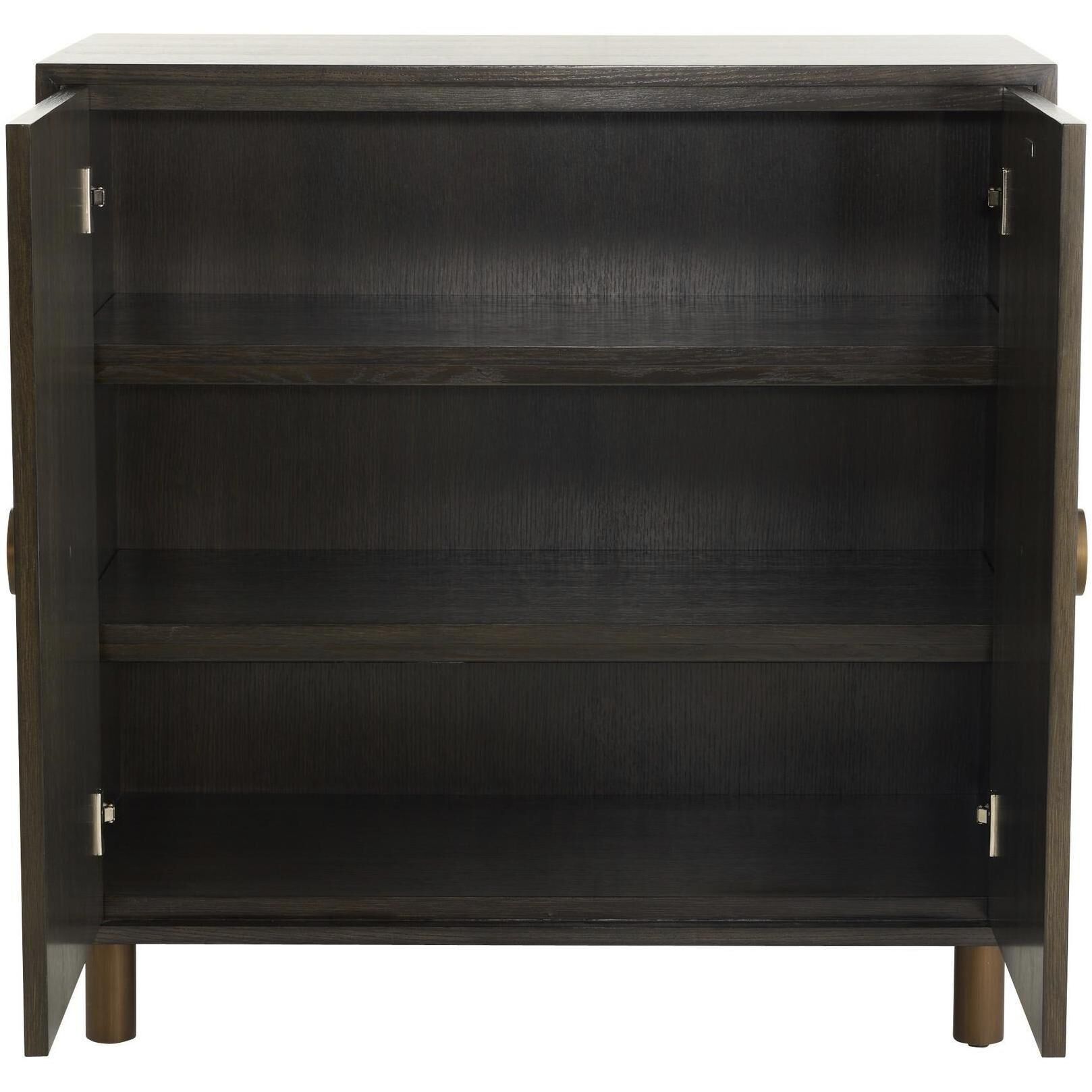 Keanu Truffle Burl and Truffle with Vintage Brass Cabinet