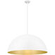 Vega Pendant Ceiling Light in Matte White