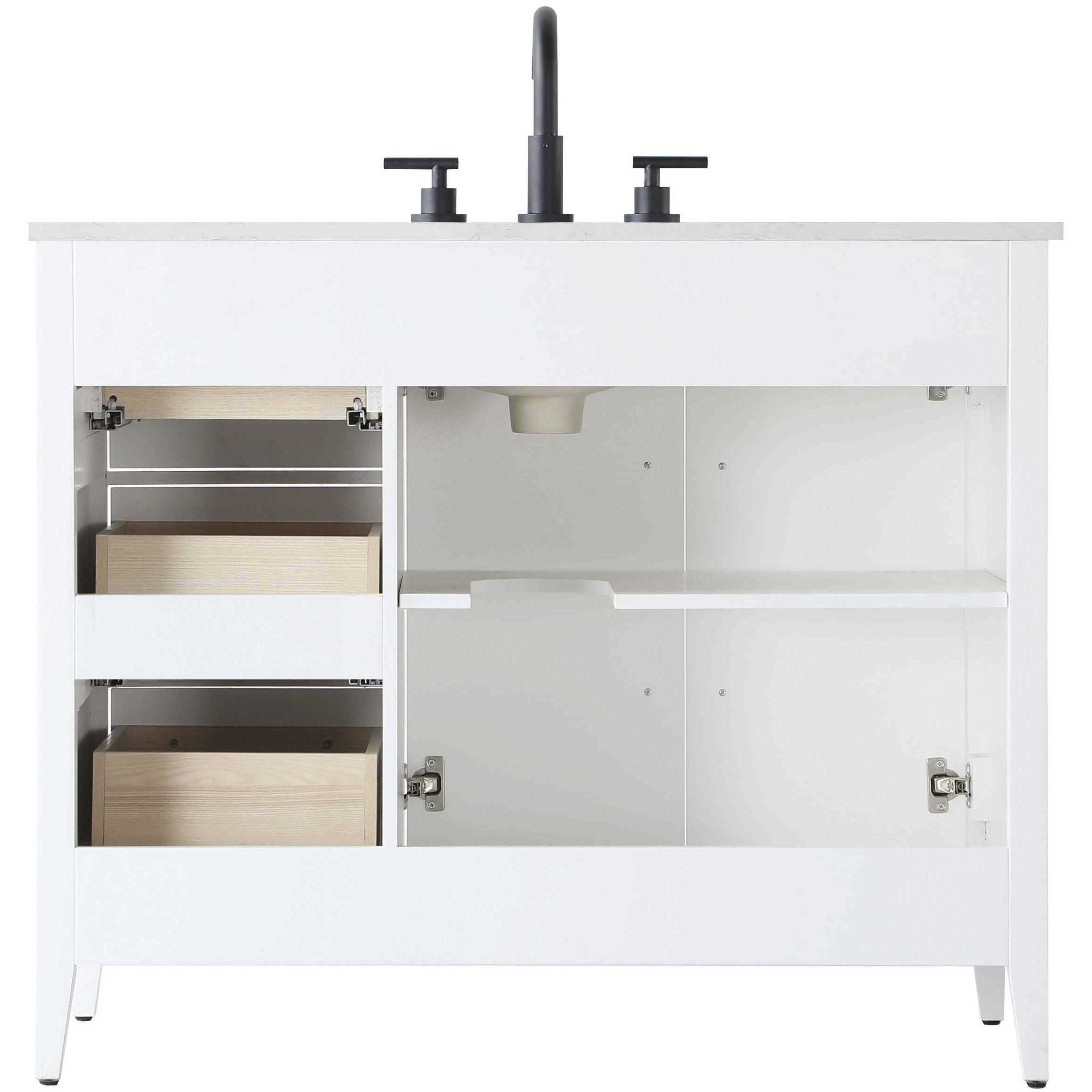 Millie 42 X 35 inch White Bathroom Vanity Cabinet