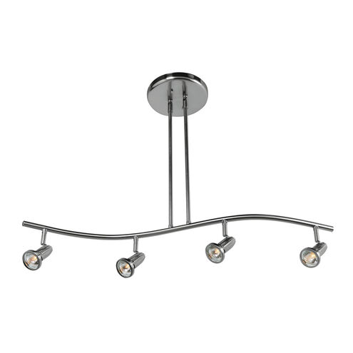 Cobra 4 Light 8 inch Brushed Steel Pendant Ceiling Light