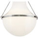 Collins 1 Light 20 inch Polished Nickel Semi-Flush Mount Ceiling Light, Medium