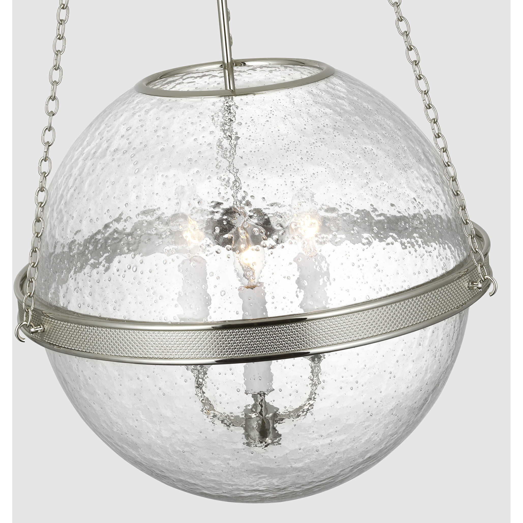 Marie Flanigan Reese LED 18.25 inch Polished Nickel Globe Pendant Ceiling Light