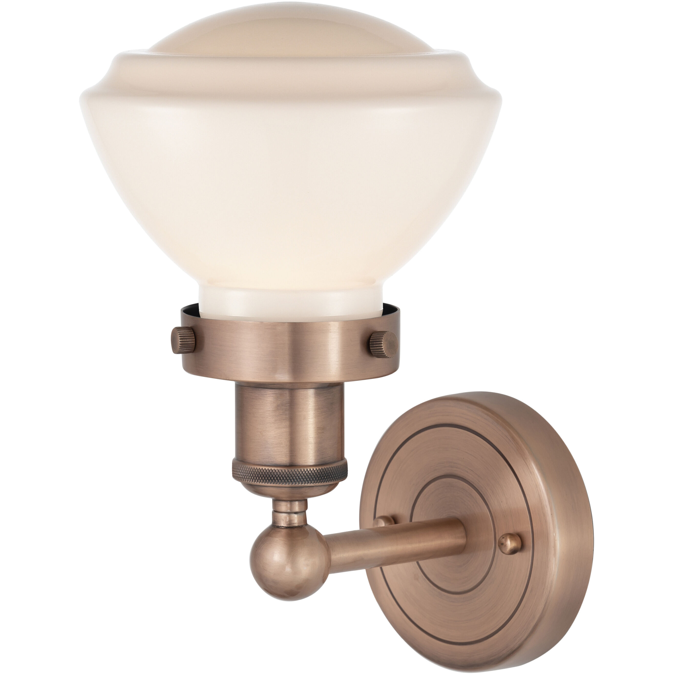 Olean Sconce Wall Light in Antique Copper, Matte White