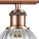 Ballston Brookfield LED 16 inch Antique Copper Bath Vanity Light Wall Light in Clear Glass, Ballston