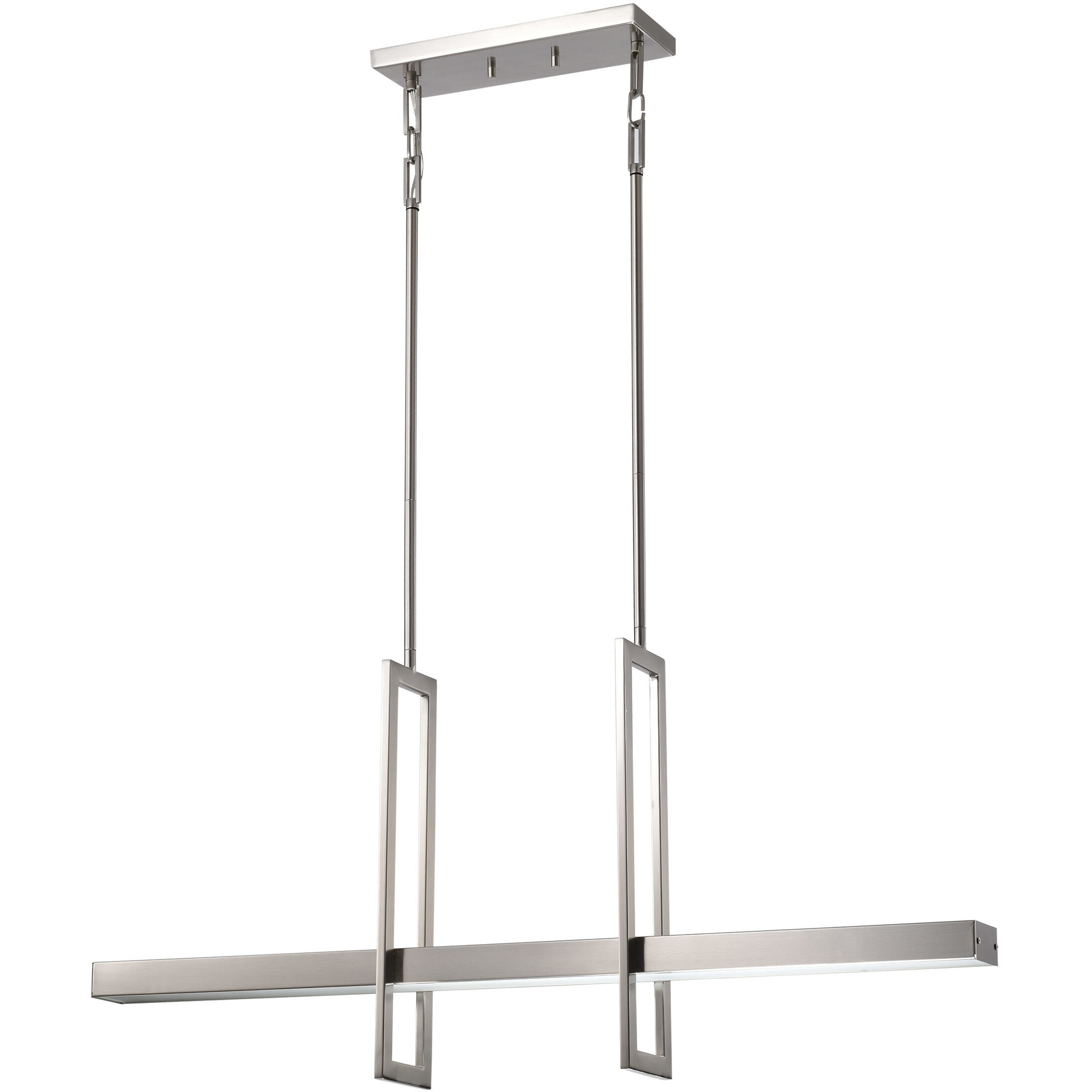 Frame LED 36 inch Brushed Nickel Island Pendant Ceiling Light 