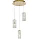 Aston 3 Light 16 inch Satin Gold Pendant Ceiling Light