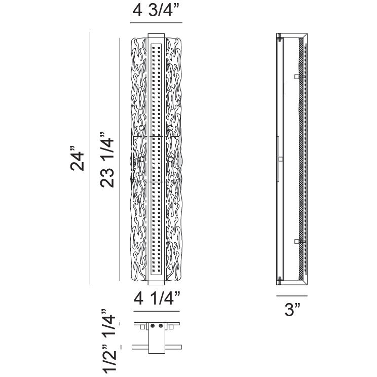 Niagara LED 5.1 inch Aged Gold Brass Bath Vanity Light Wall Light