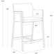 Bernadette 37.75 inch Bravo Admiral Counter Stool