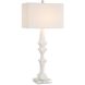 Mayme 37.5 inch 150 watt Matte White and Crystal Table Lamp Portable Light