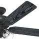 Rosner 52 inch Matte Black with Greyed Walnut/Salted Black Blades Ceiling Fan