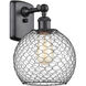 Ballston Farmhouse Chicken Wire 1 Light 8 inch Matte Black Sconce Wall Light, Ballston