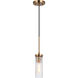 Weaver 1 Light 2.88 inch Aged Gold Brass Pendant Ceiling Light