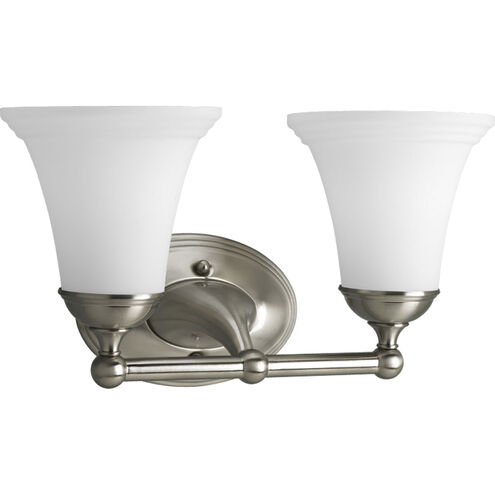 Milia 2 Light 14 inch Brushed Nickel Bath Vanity Wall Light