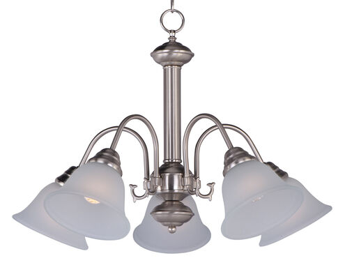 Malaga 5 Light 24 inch Satin Nickel Chandelier Ceiling Light