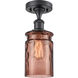 Ballston Candor LED 4.75 inch Matte Black Semi-Flush Mount Ceiling Light, Ballston