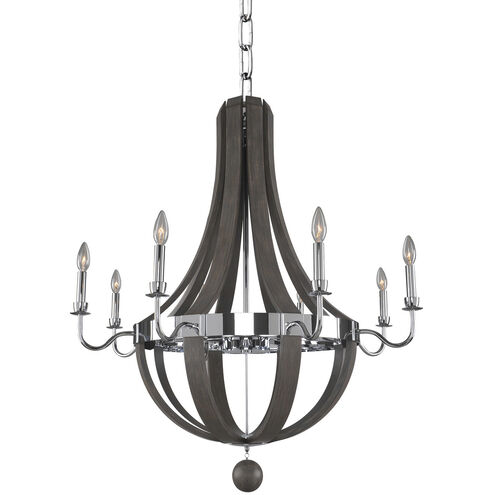 Sharlow 8 Light 36 inch Chrome Chandelier Ceiling Light