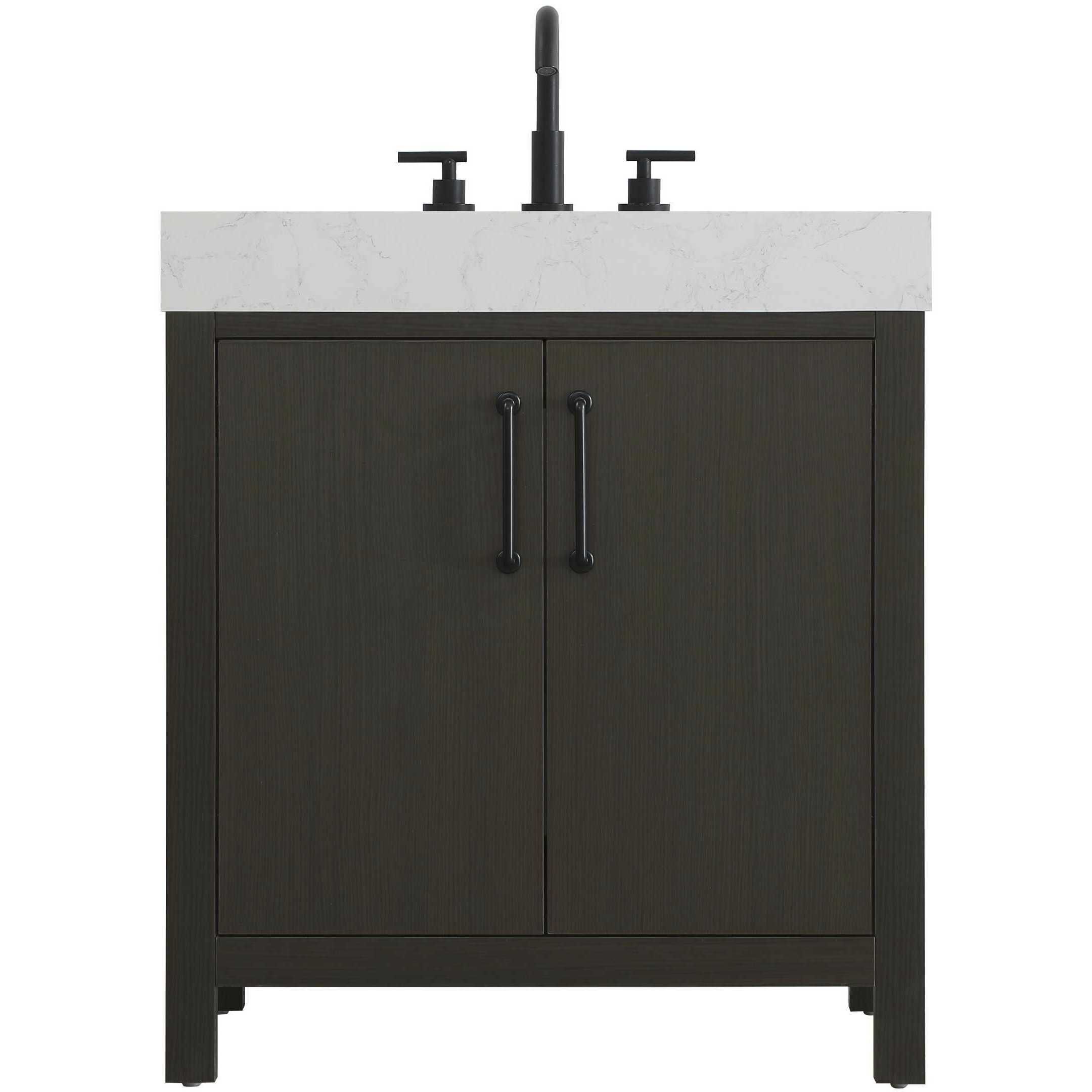 Nathan 30 X 34 inch Mocha Brown Bathroom Vanity Cabinet