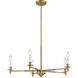 Jasmine 5 Light 30 inch Warm Brass Chandelier Ceiling Light, Essentials