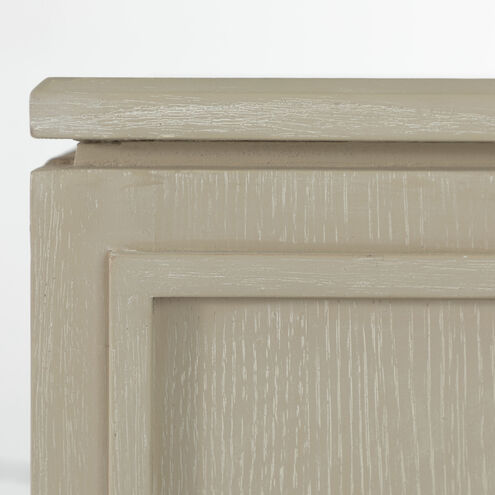 Strella Stainless Champagne / Cerused White Cabinet