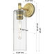 Downtown Urban Crown Point Armed Sconce Wall Light in Satin Nickel, Matte White