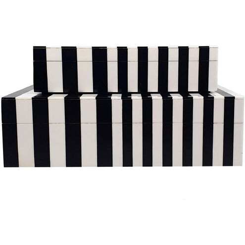 Jacey 8 X 5 inch Black and White Boxes