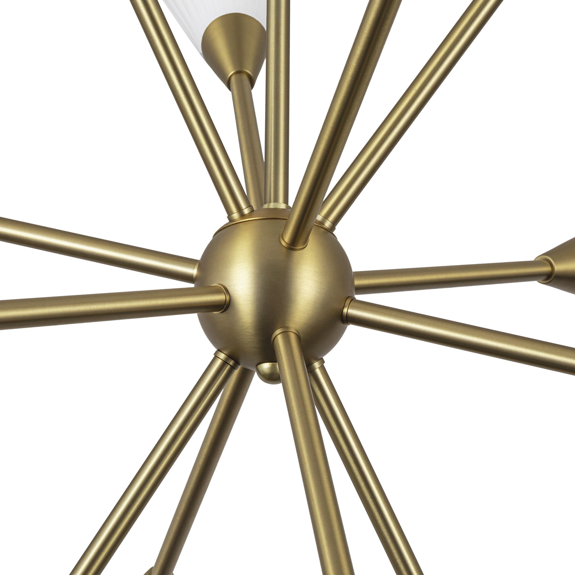 Alora Mood Cosmo 12 Light 38.63 inch Brushed Gold/Glossy Ribbed Opal Glass Chandelier Ceiling Light