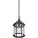 Kensington 3 Light 8.25 inch Rustic Bronze Outdoor Hanging Lantern