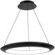 The Ring LED 24 inch Black Chandelier Ceiling Light in 2700K, 24in.